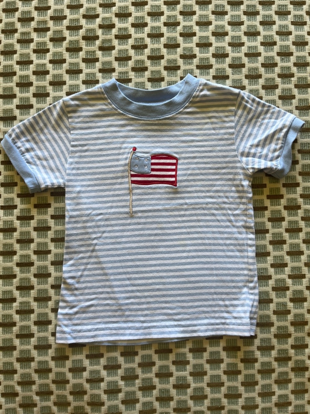 Little English Applique Flag T-Shirt - size 2T